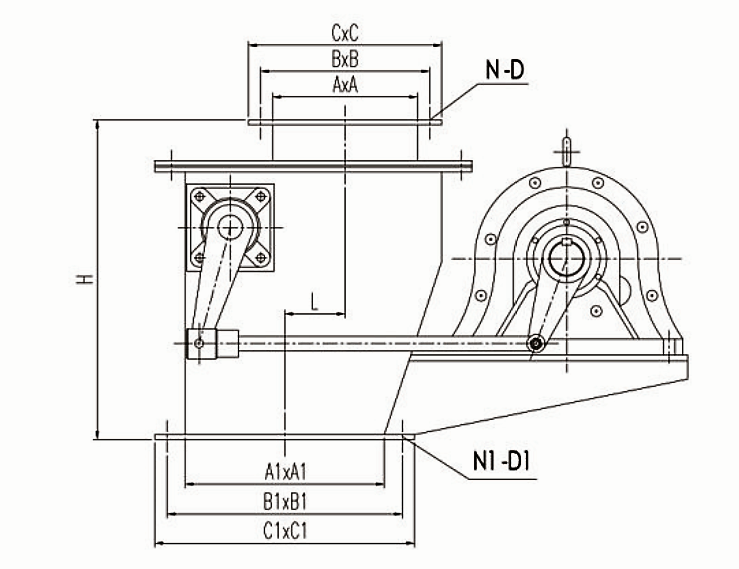 篦冷机电动弧型阀(图1)