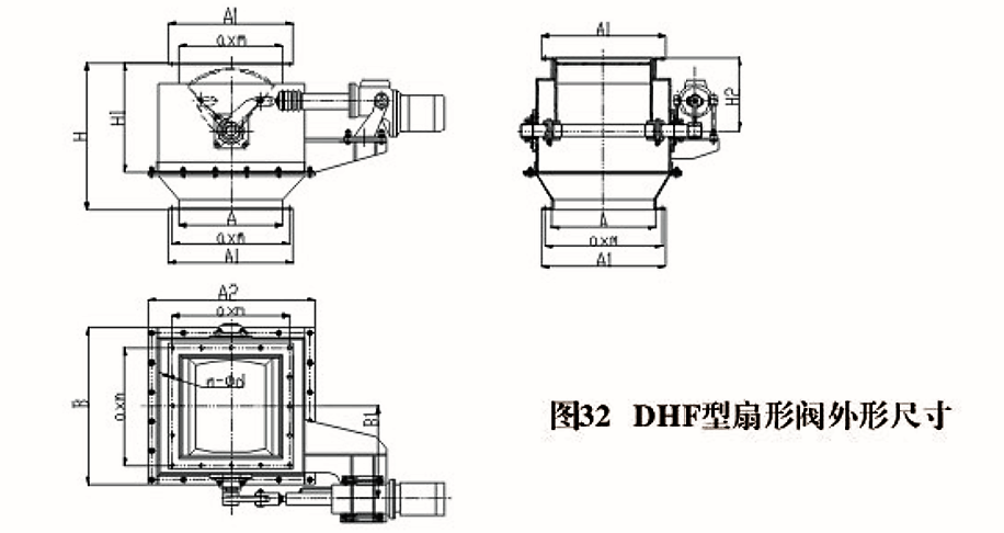 DHF型扇（弧）形阀门(图1)